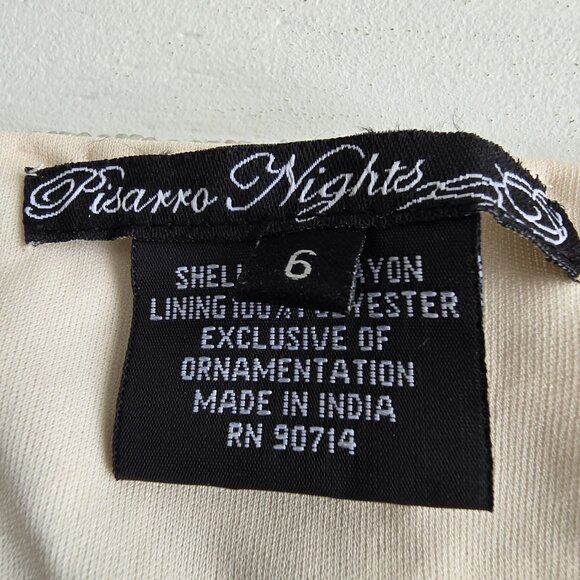 Pisarro Nights Beaded Cocktail/ Wedding/Holiday  Dress Size 6 - Picture 11 of 15